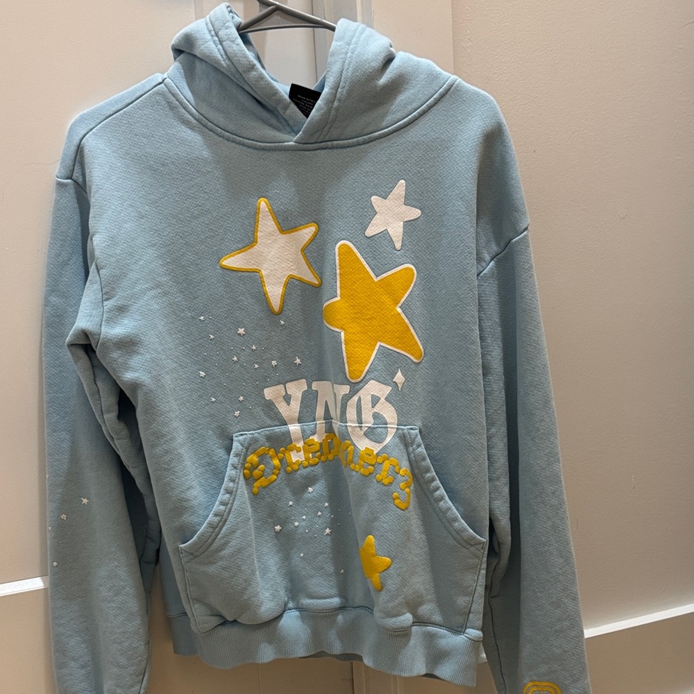 Overtime Big and comfy Kids Blue Star Hoodie YXL